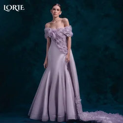 LORIE Off Shoulder Evening Dresses Elegant Pleats Mermaid Ruched Train Arabia Prom Gown Party Dresses Cocktail Dress Customized