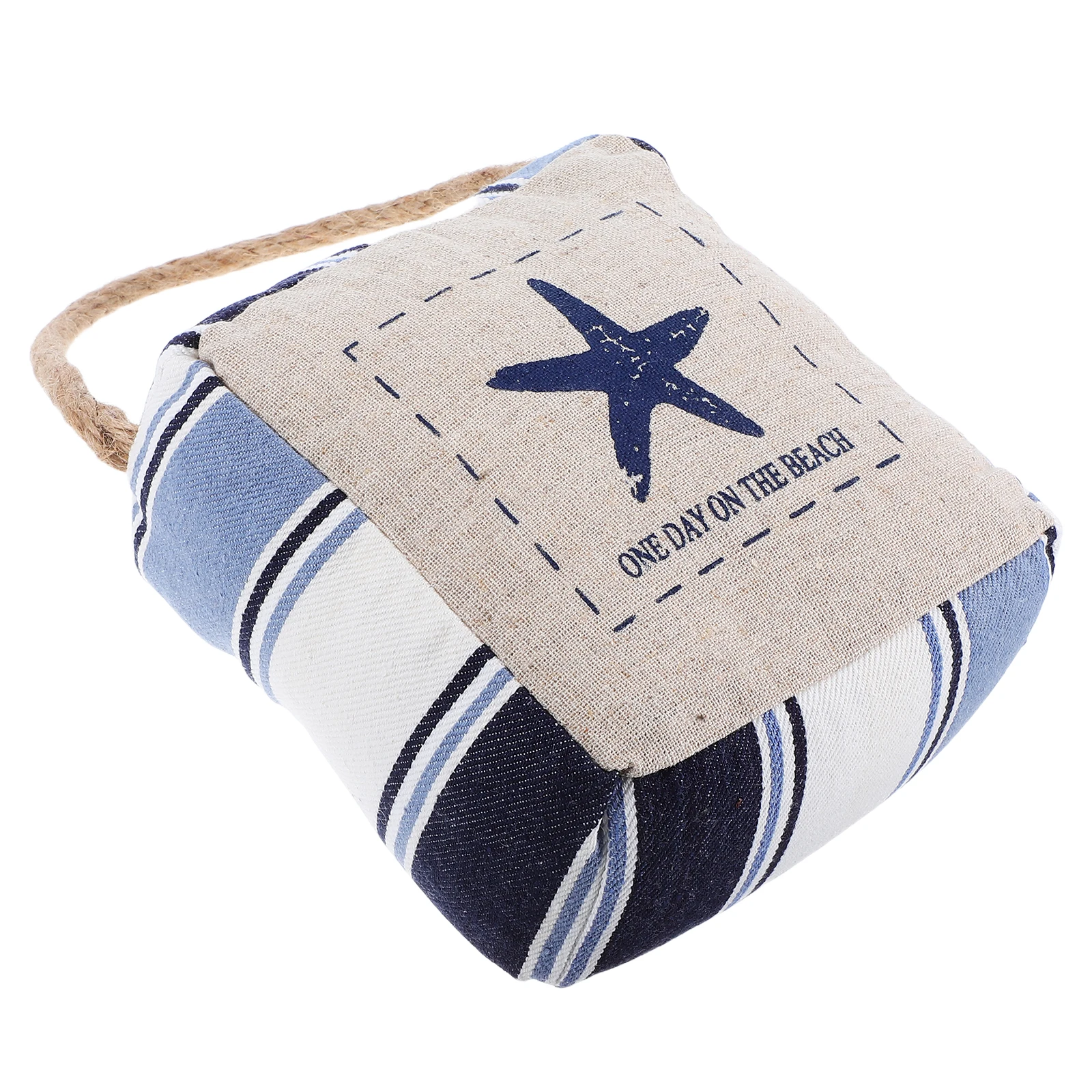 

Mediterranean Style Door Stopper Nautical Fabric Weighted Floor Protector For Bedroom Bathroom Kids Room Anti-Collision