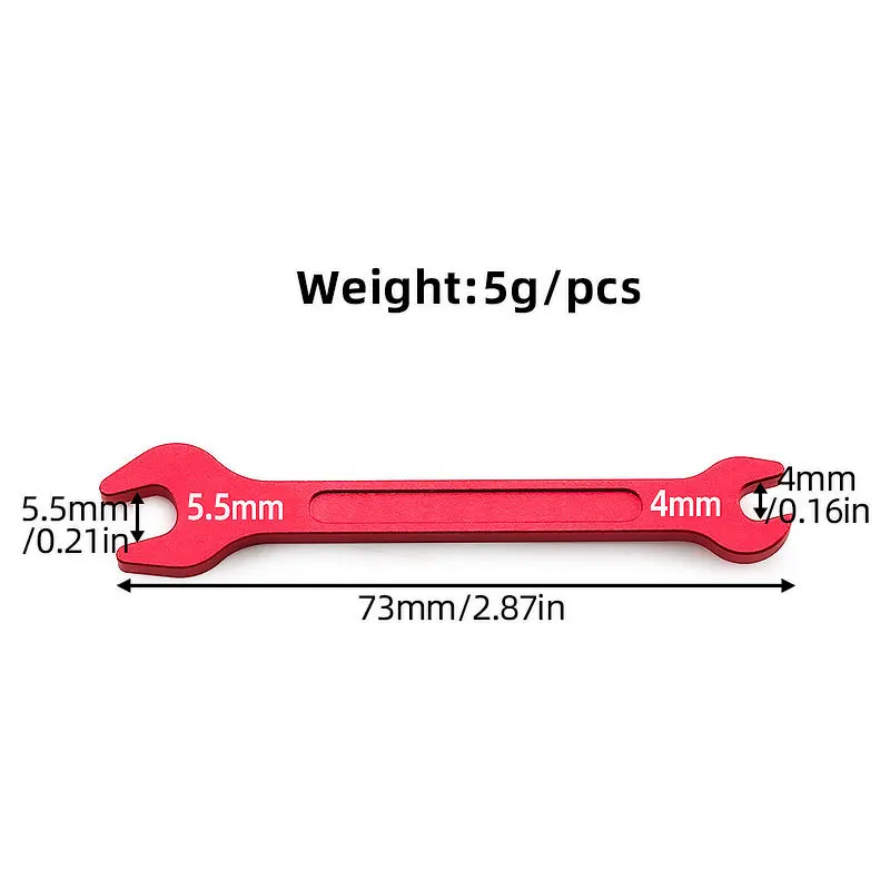 Aluminum Alloy RC Multifunction Turnbuckle Repair Wrench 7075 for 4/5.5mm Turnbuckle & Nut Spanner Tool