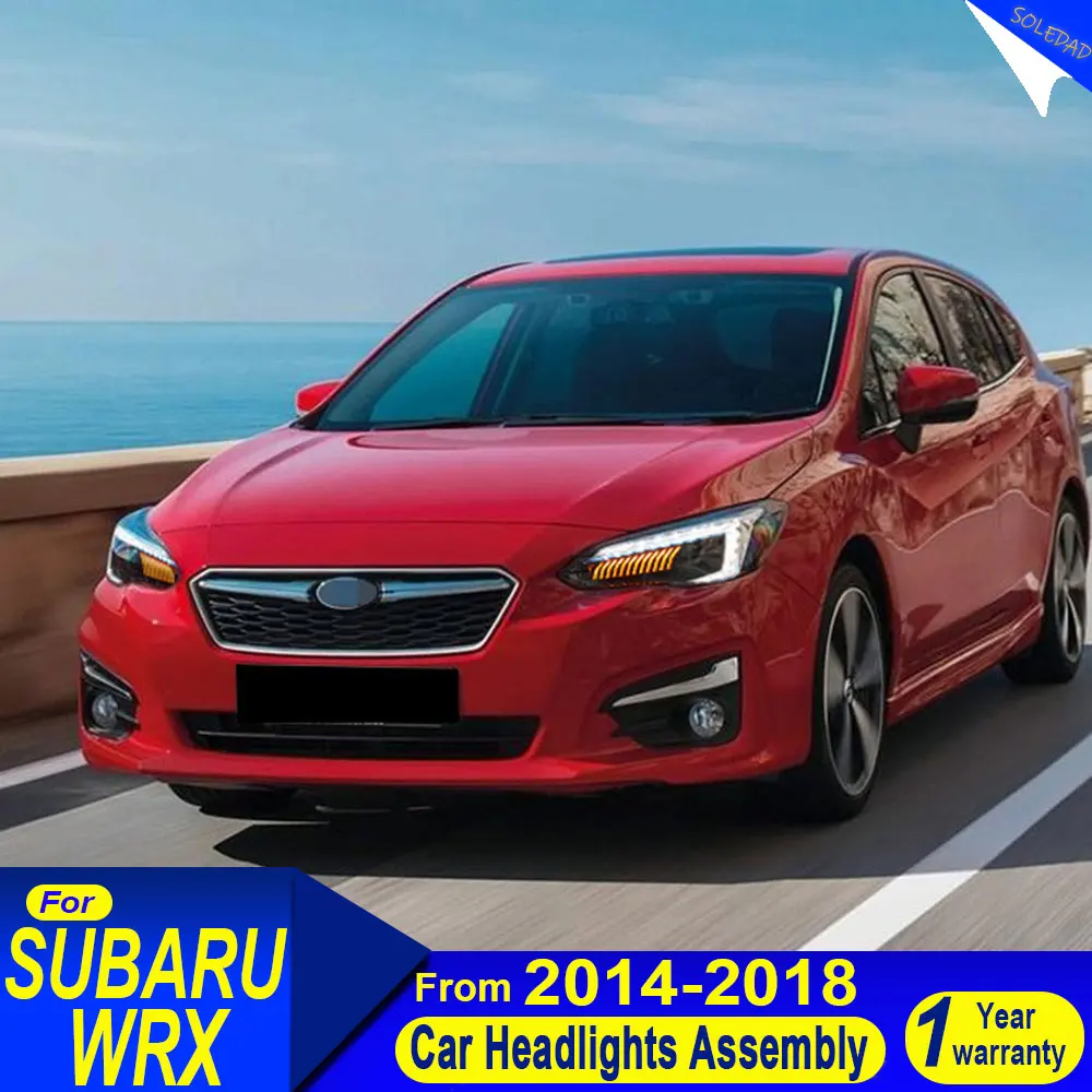 CAR LED Headlight Assembly for Subaru WRX 2015 2016 2017 2021 Headlights LED DRL Dynamic Turning Front Head Lamp Plug and Play