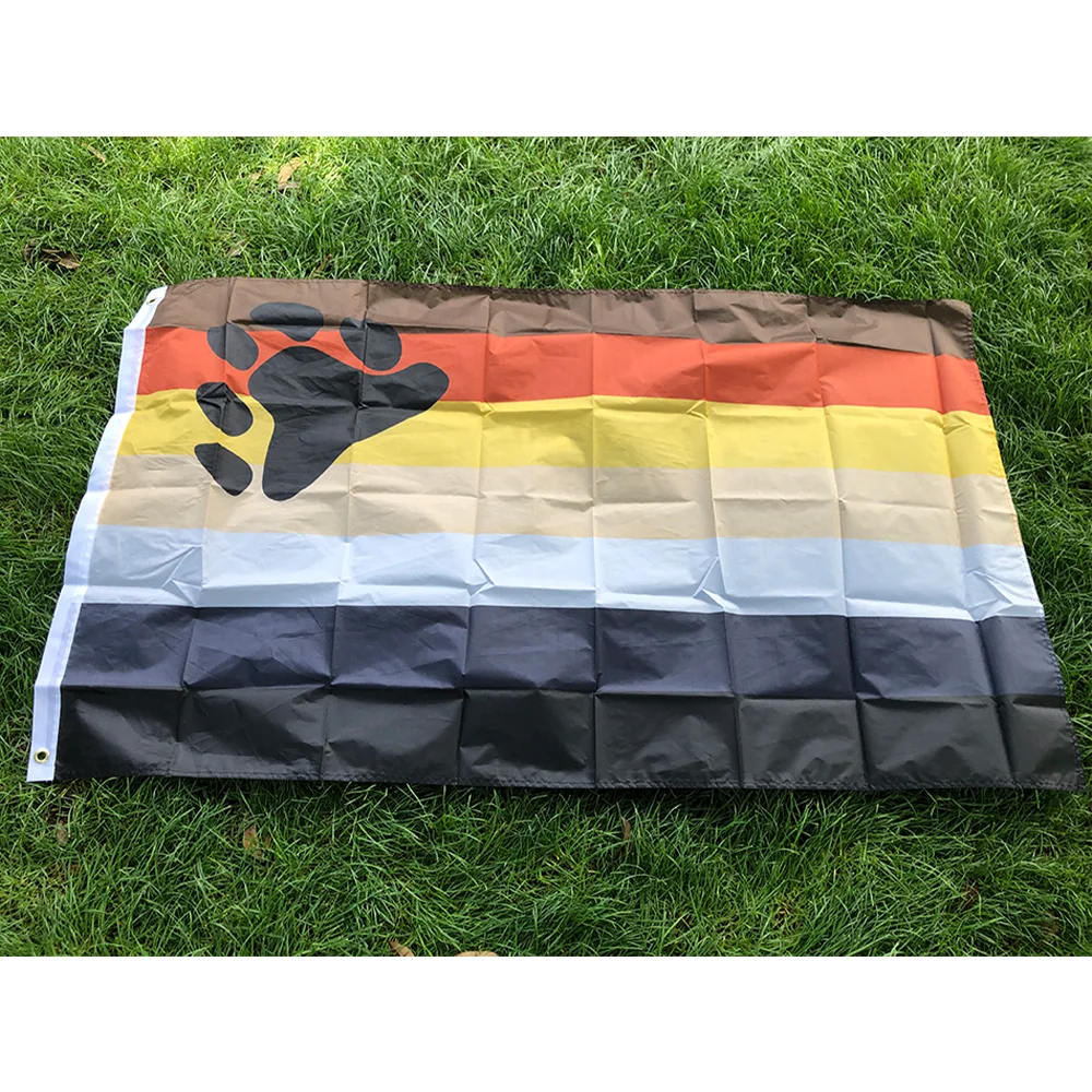 （TIKI FLAG）90x150cm LGBTQIA Bear Brotherhood Gay Pride Flag polyester hanging banner for decoration