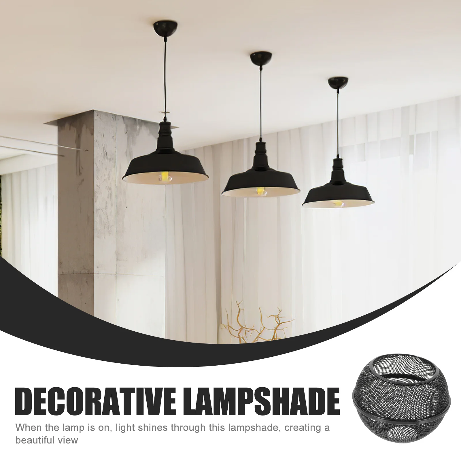 

Bulb Cover Pendant Lampshade Sturdy Portable Easy to Use for Wall Light Ceiling Lighting Accessories