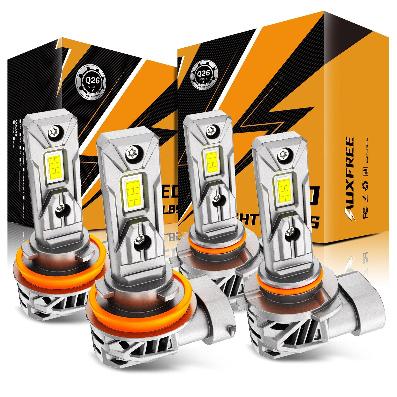 

AUXBEAM Q26 Series 70W 6500K Светодиодные лампы для фар H11 9005 9006 Налобные фонари Blubs 1:1 Plug and Play Белые фары