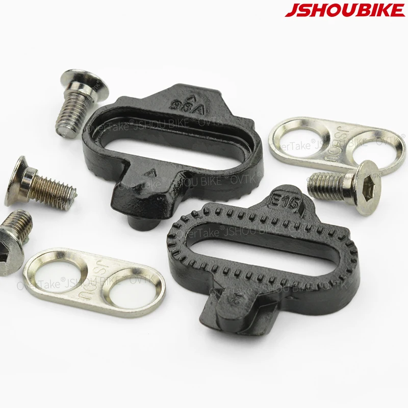 AliExpress JSHOU BIKE JSHOUBIKE Mountain Bicycle Pedal Cleats Universal For SHIMANO SPD Series Self-locking Cycling Shoes Clips Set Bike Accessories