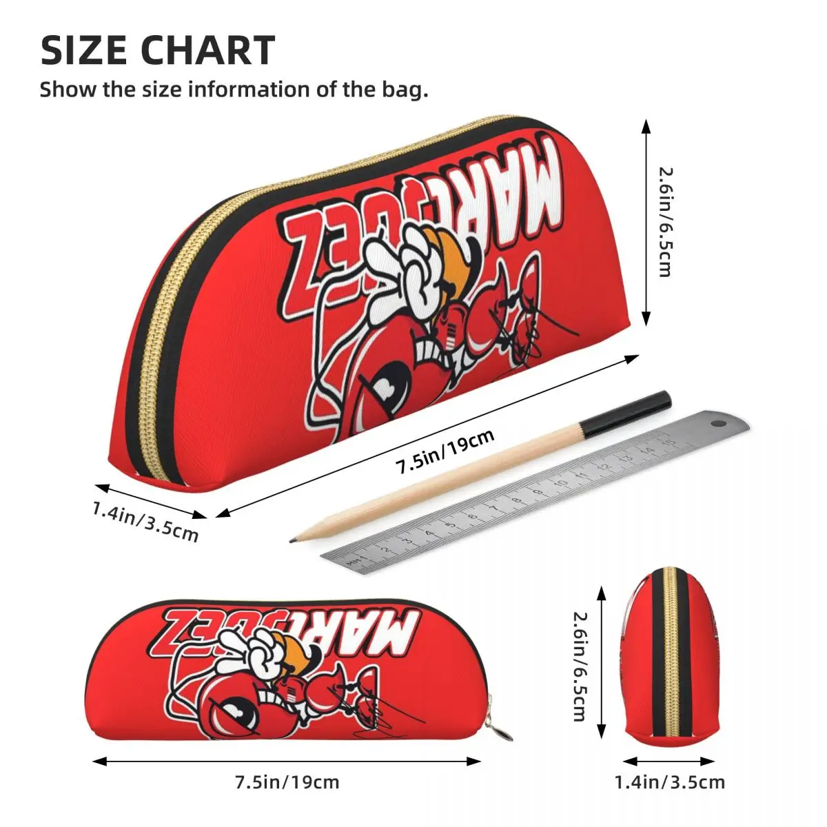 دراجة نارية مارك ماركيز 93 مقلمة حامل قلم تخزين لوازم مكتبية تخزين كبير صندوق القلم حقيبة أقلام رصاص لمدرسة الأطفال