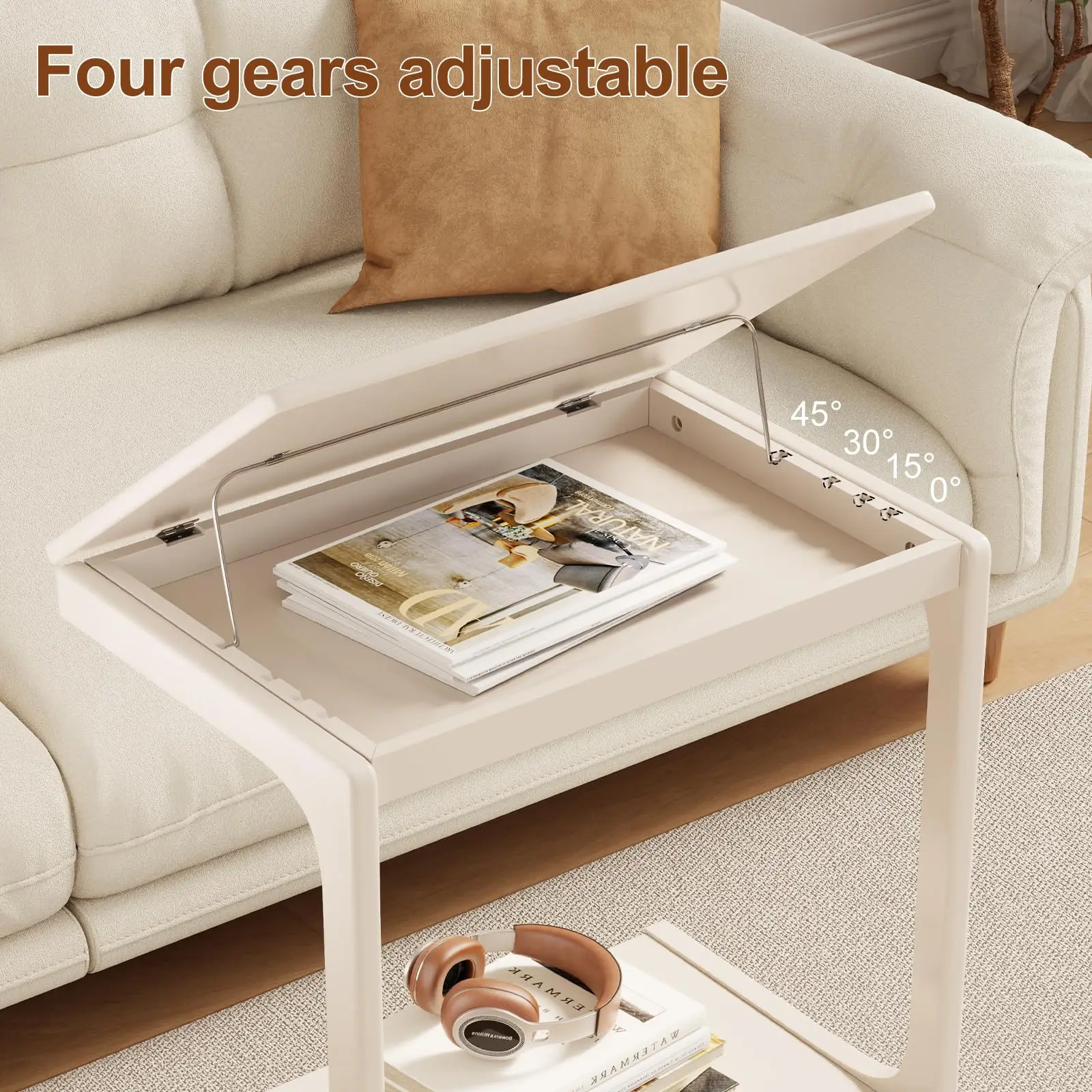 Best Selling Factory Outlet Bamboo C-Shaped Adjustable Side Table 23.36\
