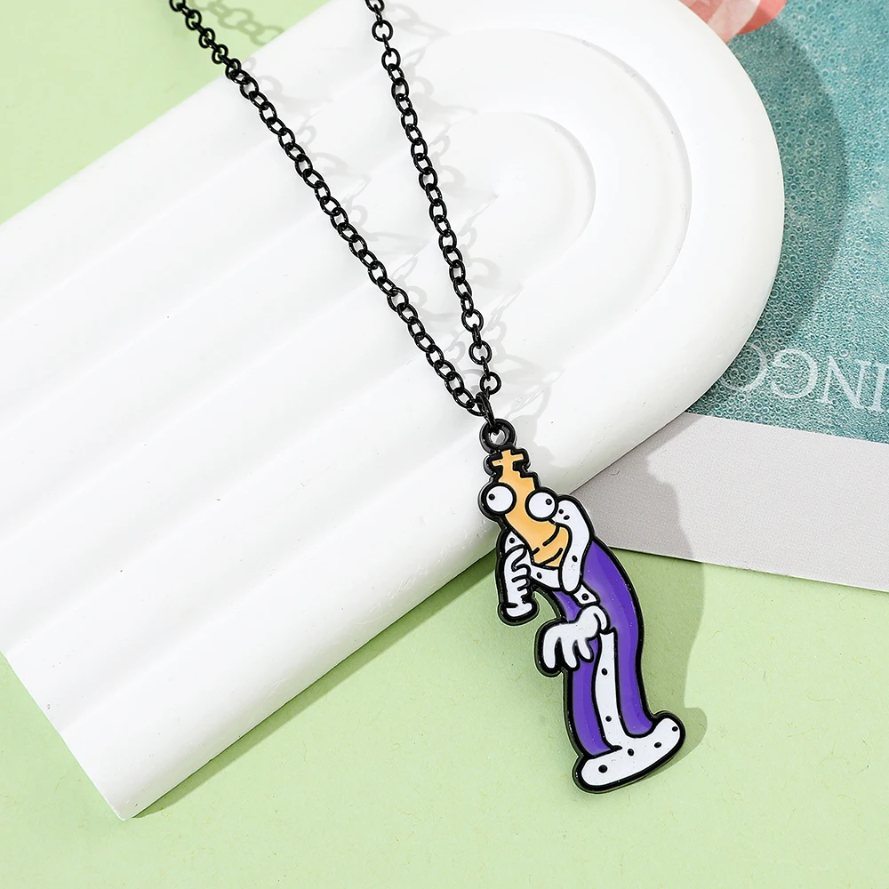 Die Amazing Digital Circus Serie Kawaii Halskette - Anime Cartoon Mode Metall-Emaille-Schmuck-Accessoire für Freunde Spielzeug-Geschenke – Detail 4