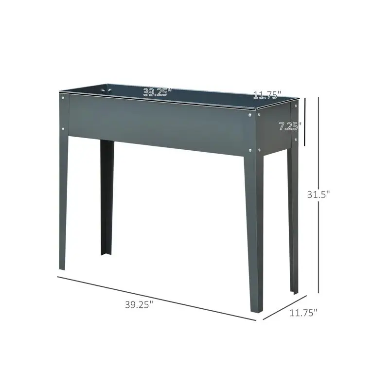 سرير حديقة مرتفع لسهولة الزراعة، صندوق زراعة حديقة خارجي متين، مثالي للخضروات والزهور #3