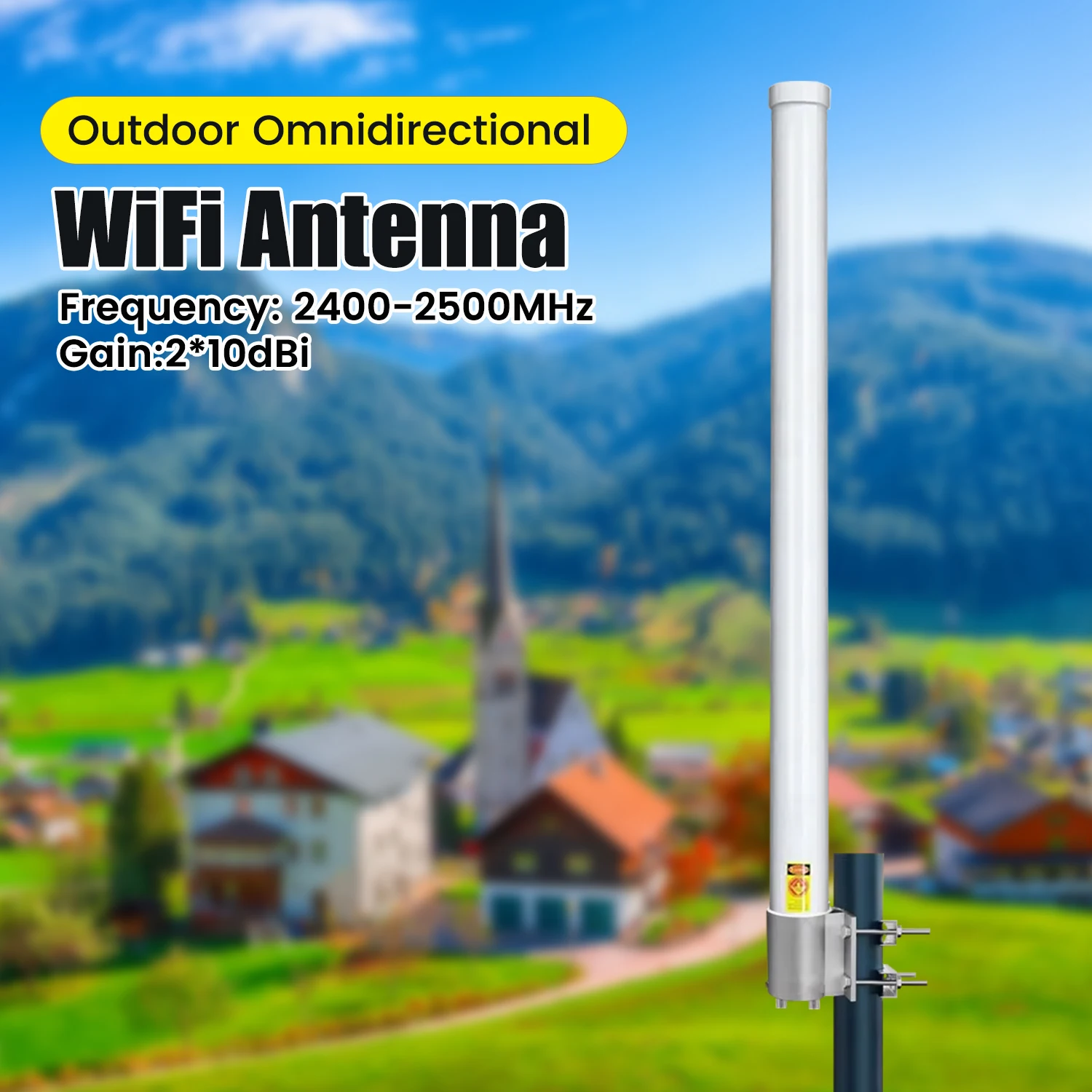 High Gain lora antenna Outdoor 12dBi 2.4G 5G 5.8G WIFI 2x2 mimo Fiberglass Omni Antenna