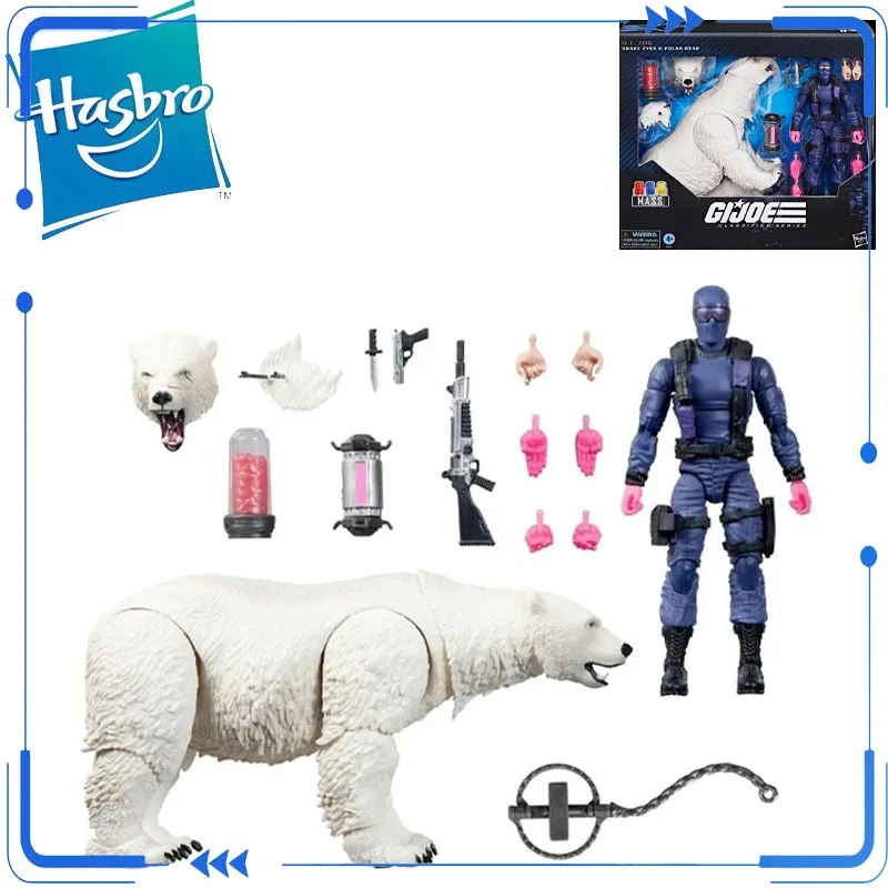 

Hasbro Genuine G.I.JOE Snake Eyes & Polar Bear Set 6 Inch Action Figure Toys for Boys Girls Gift Collectible Model Ornaments