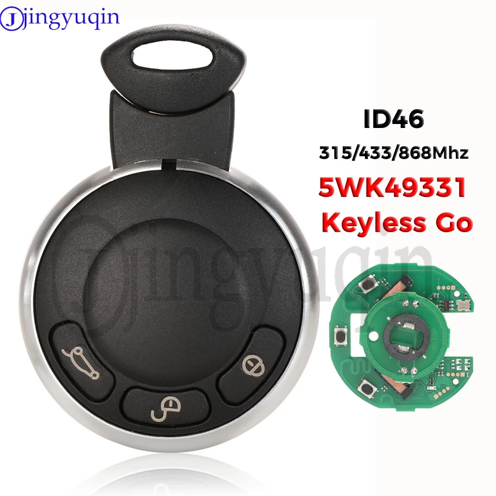jingyuqin 5WK49331 315/433/868MHz Keyless Smart Car Key ID46 For BMW Mini Cooper Cabrio Clubman Countryman VDO MINI 3456371-01