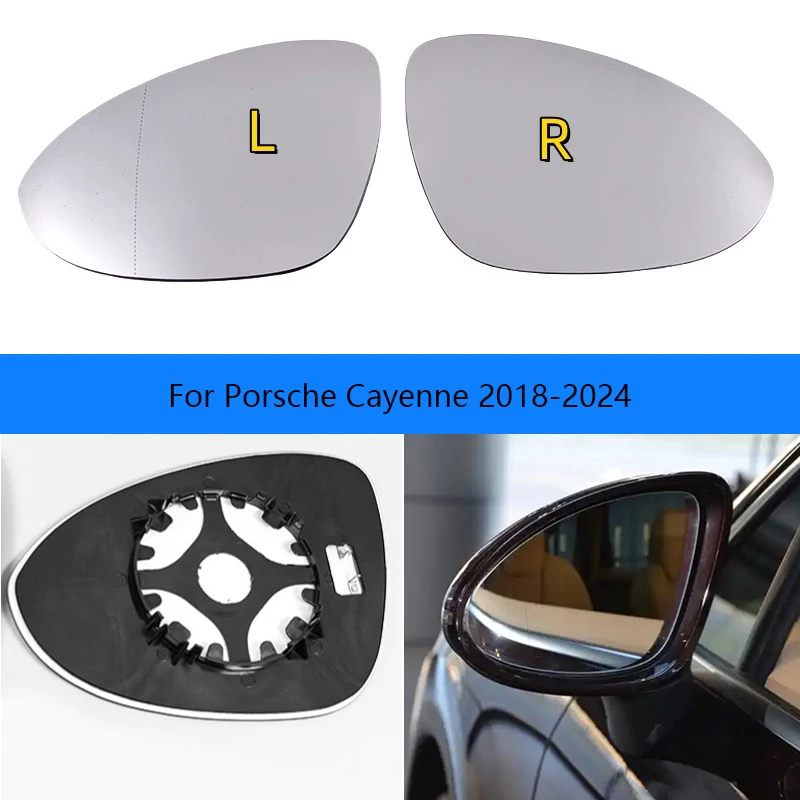 

Car wide angle heated mirror glass for PORSCHE CAYENNE 2019 2020 2021 2022 2023 2024 Car heated rearview mirror