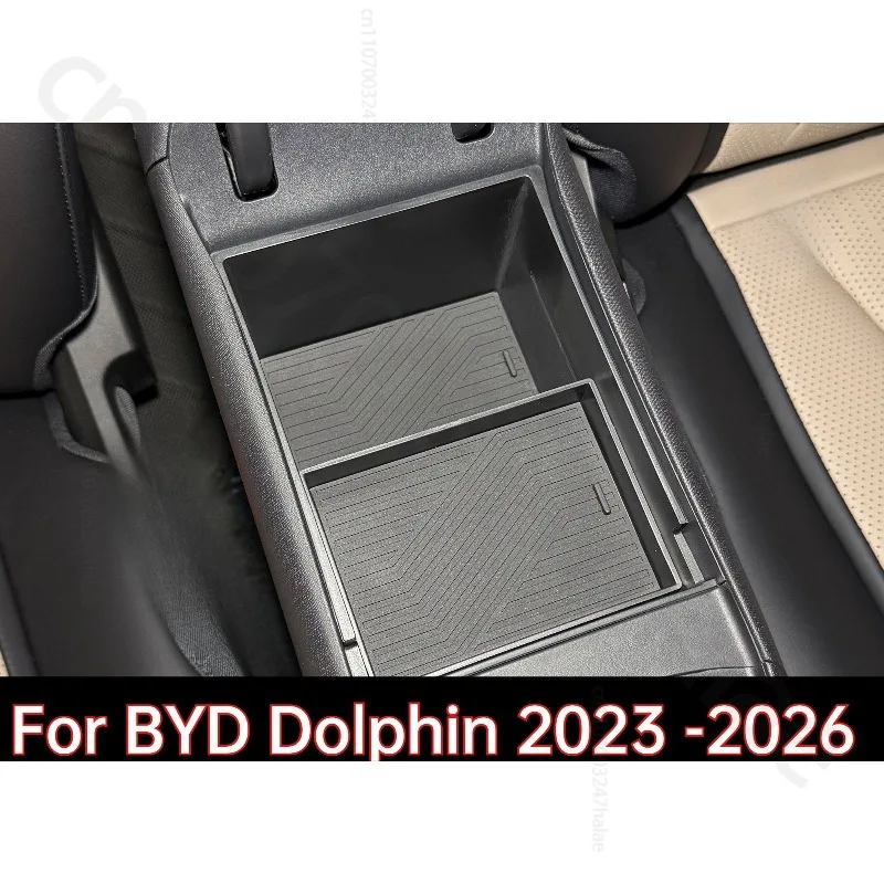 Armrest Storage Box Non Slip No Rattle Fit Interior Accessory Easy Clean Practical Durable Design For BYD Dolphin EV 2023-2026