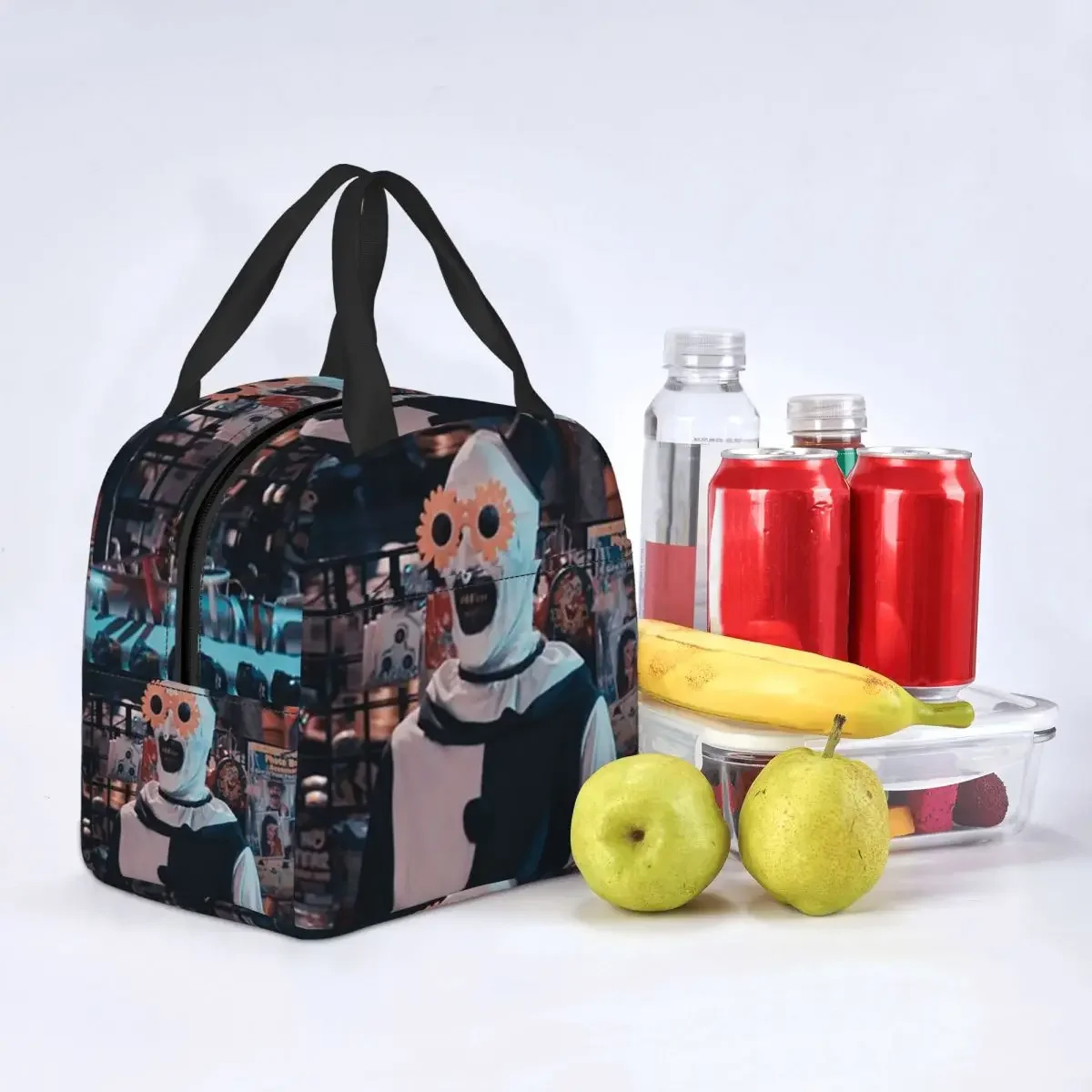 Terrifiers Girl Halloween Horror Movie Insulated Lunch Bag for Women Leakproof Cooler Thermal Bento Box Beach Camping Travel