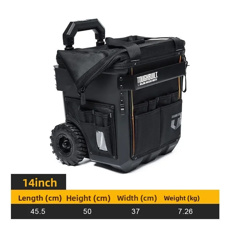 2025 التعادل قضيب أداة مقاوم للماء الصلب أسفل حقيبة الأدوات صندوق شد TB-CT-61-14 14 بوصة الصلب أسفل كبير افتتاح الأدوات 567 #6