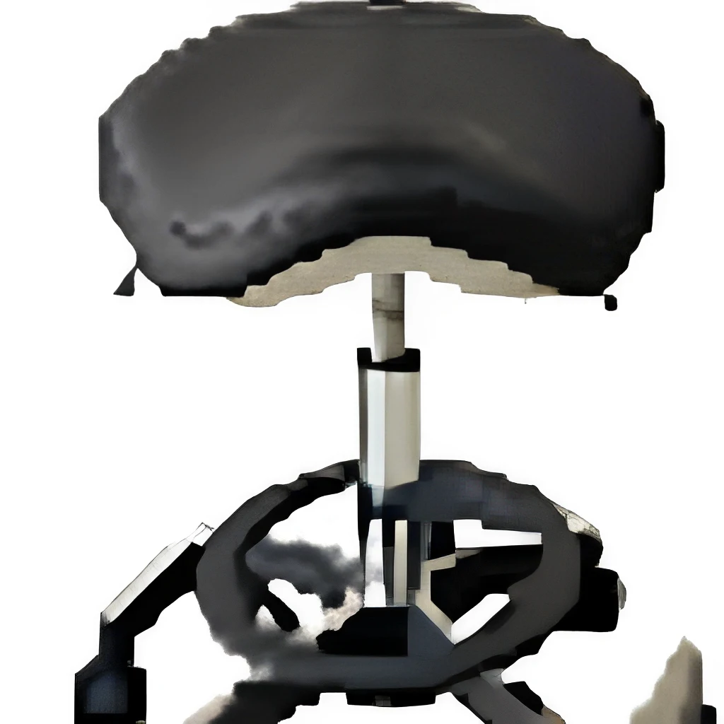 Hospital & Workshop Use Adjustable Ergonomic Saddle Stool with Conductive Anti-static Rotatable Design 8-Wheel PU Leather Base