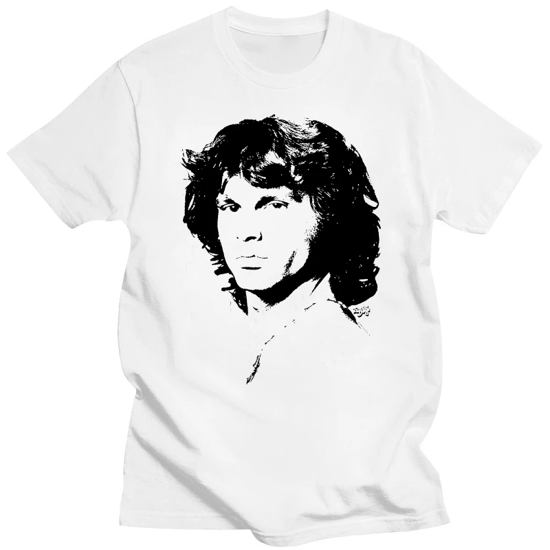 Jim Morrison Officially Licensed Portrait  T-Shirt Summer T Shirt Brand Fitness Body Building