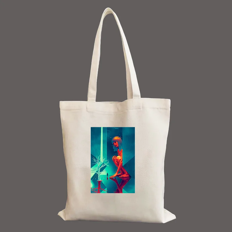 

Blade Runner 2049 Rick Deckard Rachel Joi Tote Bag Canvas Bags Shopping Bags Printed Casual Shoulder Bag women's Canvas Bag