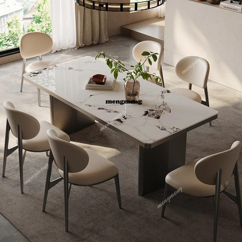 Italian High Quality Dining Table Light Luxury Modern Aesthetics Comfortable Designer Restaurant Table Muebles Home Furniture