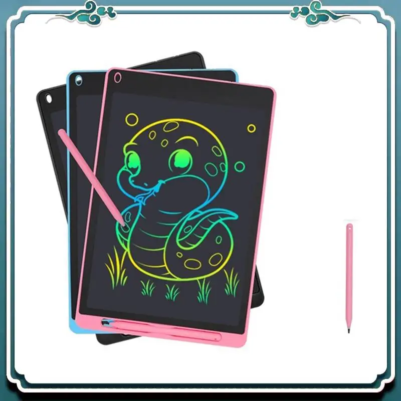 12 Inch K Model Lcd Handwriting Board Color Drawing Doodle Eye Protection Writing Board Color Screen,Light Pink Easy To Use