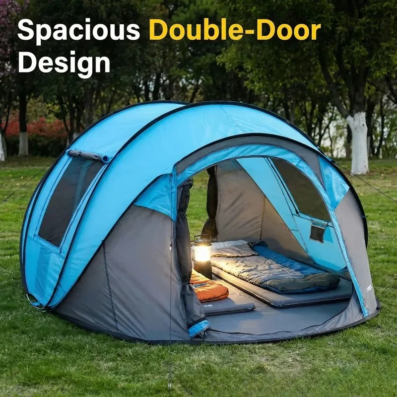 Outdoor Camping Boat Tent Rainproof Pop Up Shelter Automatic Quick Open Field Tent for Fishing Hiking Beach Waterproof