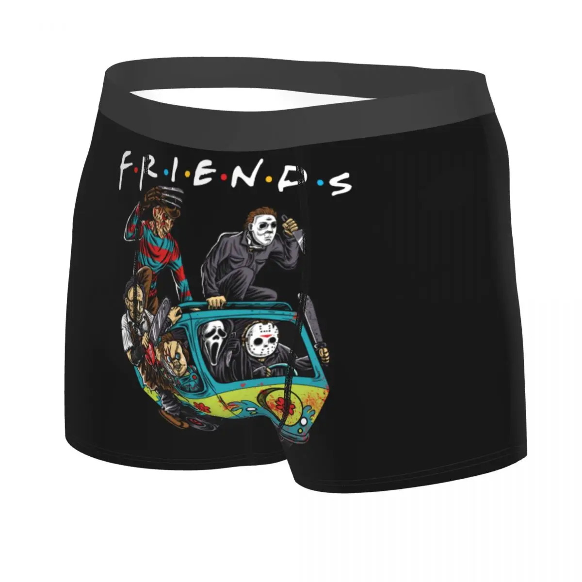 Horror Movie Friends Character Underwear Male Sexy Halloween Murderers Legends Boxer Briefs Shorts Panties Soft Underpants