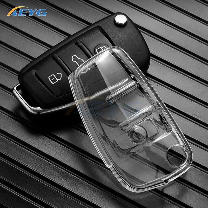 TPU Car Remote Key Case Cover Shell Fob For Audi A1 A3 8P 8L A4 A5 B6 B7 A6 A7 C5 C6 4F Q3 Q5 Q7 Q8 TT S3 S4 S6 RS Accessories