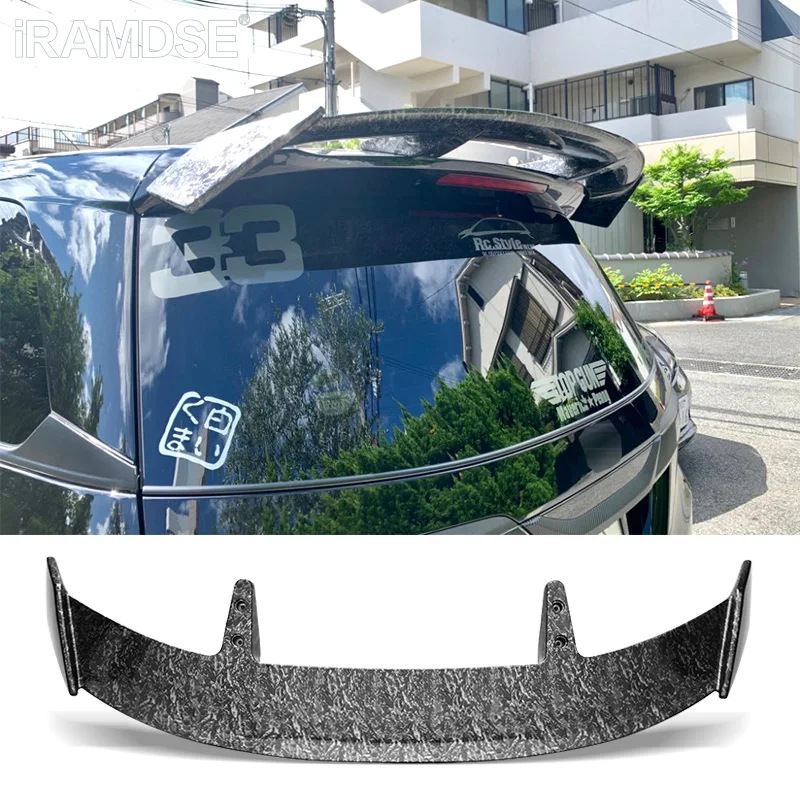 Forged Texture Spoiler for Honda Odyssey 2004-2022 Carbon Surface Car Rear Trunk Wing ABS Material Refit Accessories