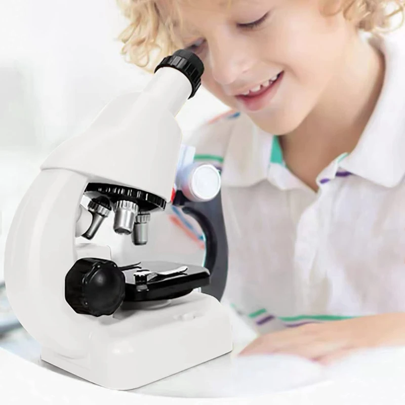 Microscopio per bambini Set giocattoli HD 1200 volte fai da te esperimento biologico lente d'ingrandimento per bambini principianti