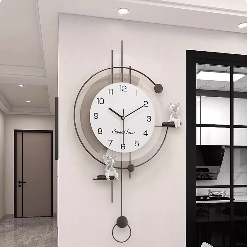 Unique Luminous Wall Clocks Quiet Small Smart Modern Luxury Wall Clocks Smart Metal Wall Decoration Items Room Decorations