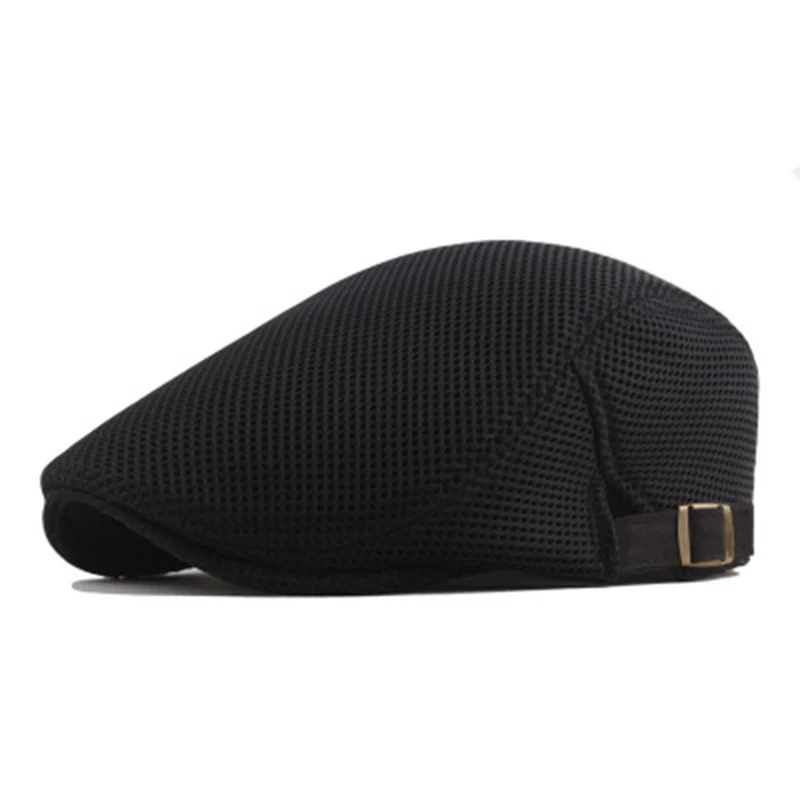 Men Mesh Newsboy Caps British Painters Hats Spring and Summer Ventilate Berets Adjustable Flat Cap Hip Hop Berets image 2