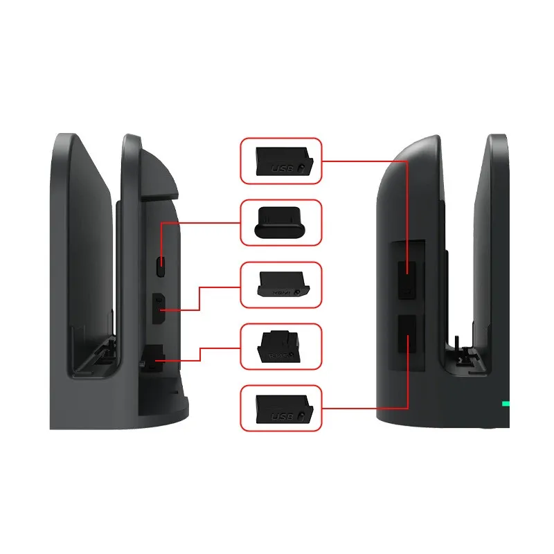 

11 PCS/Set Dust Protector Silicone Port Plugs Anti-Scratch Dust Cover+Rocker Caps for Switch 2 Game Console Accessories