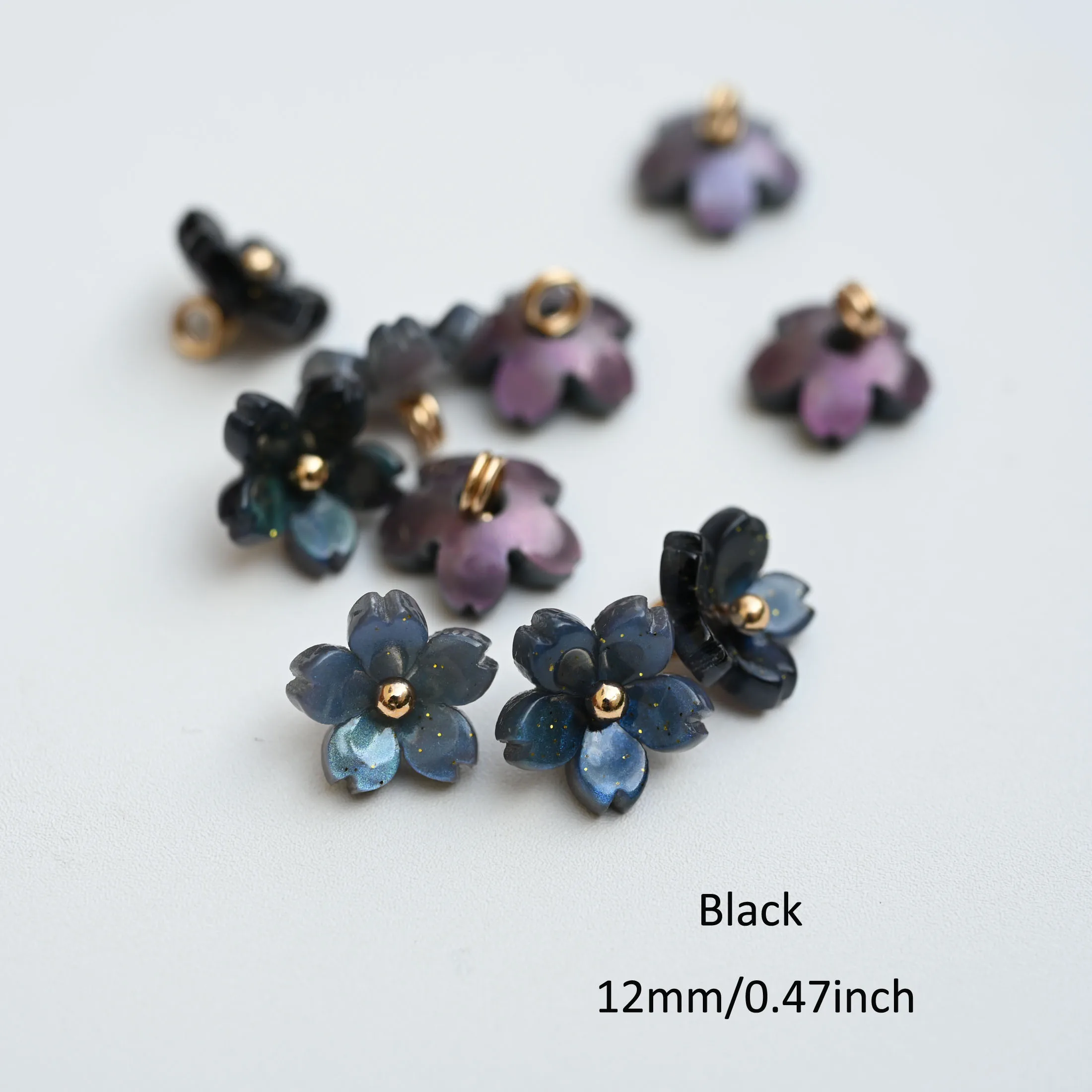 10pc/bag Lotus Flower Plastic Buttons for Shirt DIY Chinese Vintage Sewing on Vintage Imitation Jade Button Butons for Clothes
