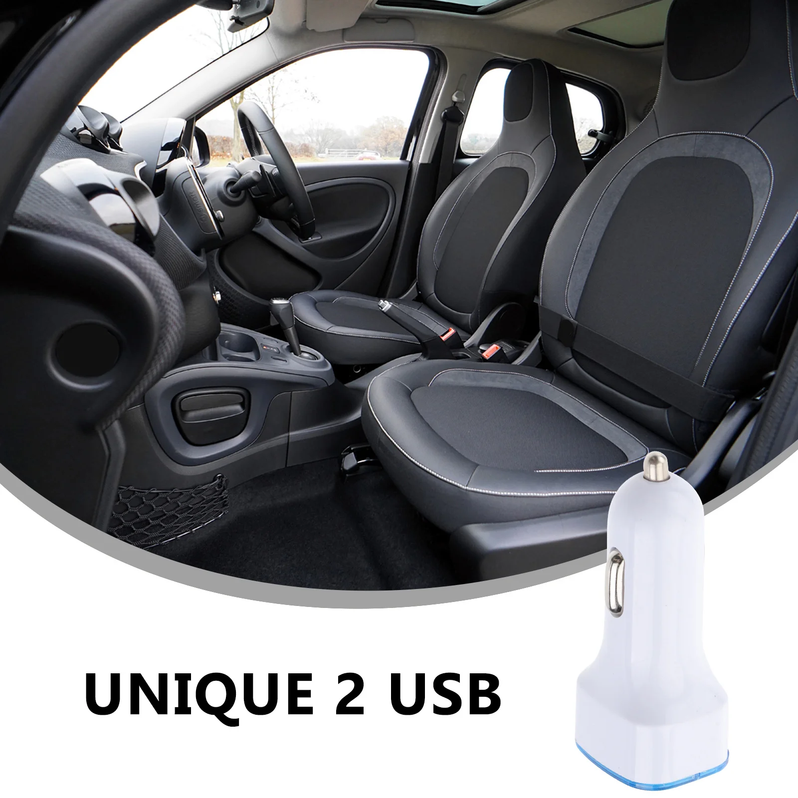 

3 USB-порта, автомобильный адаптер для быстрой зарядки 5 В, 3,1 А для защиты светодиодного индикатора с двойным выходом, совместимая