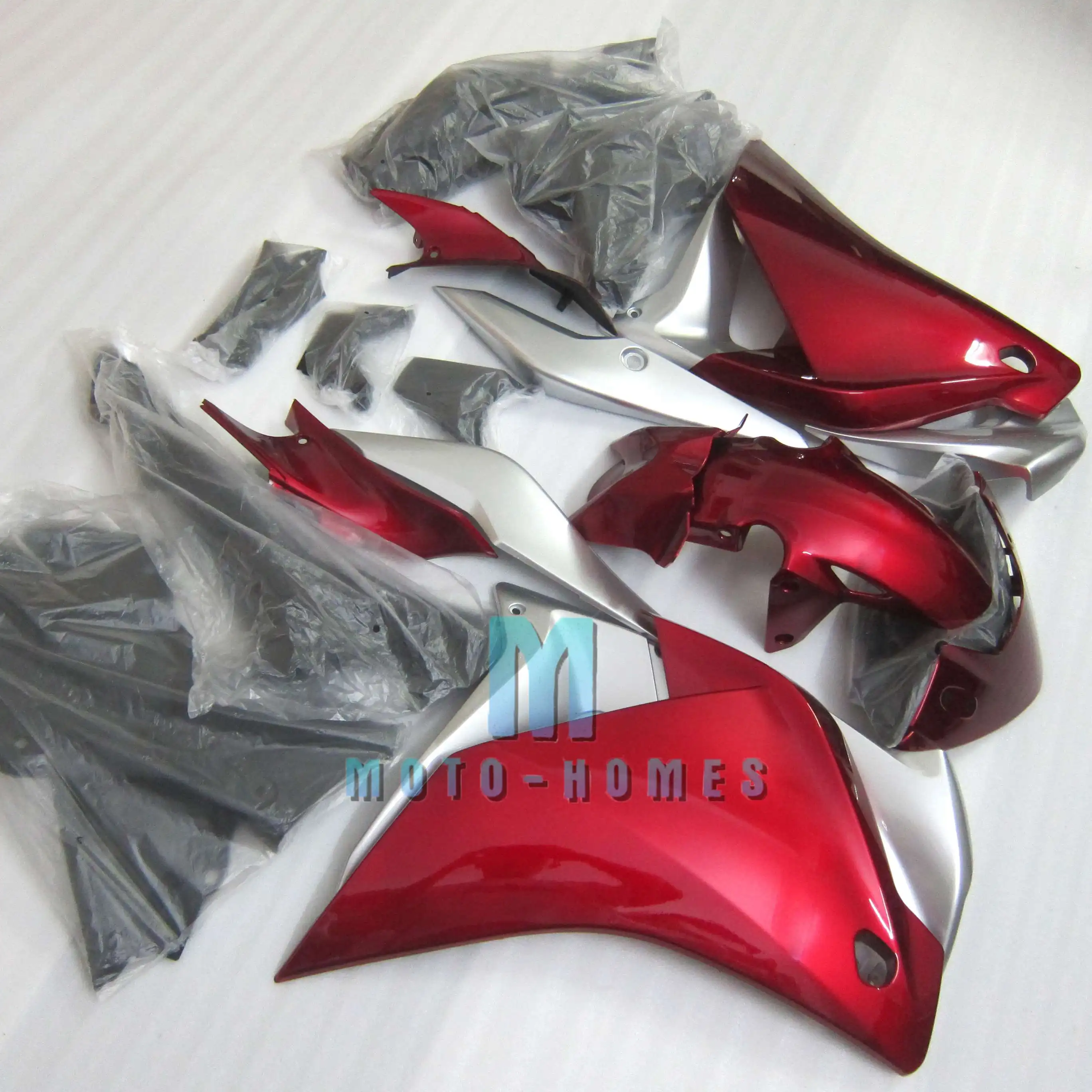 Kit de carénage ABS complet pour CBR 250RR 2008 2009 2011 2010 CBR250RR 08-11 100% Fit Injection Aftermarket Red Silvery