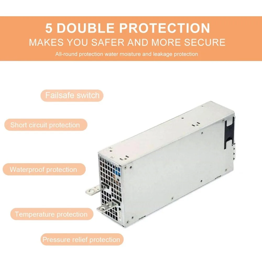 مصادر الطاقة / مصدر طاقة 1000 وات 48 فولت - تيار إخراج 20.8 أمبير، كثافة طاقة عالية، مروحة متكاملة، إشارة DC OK للصناعة