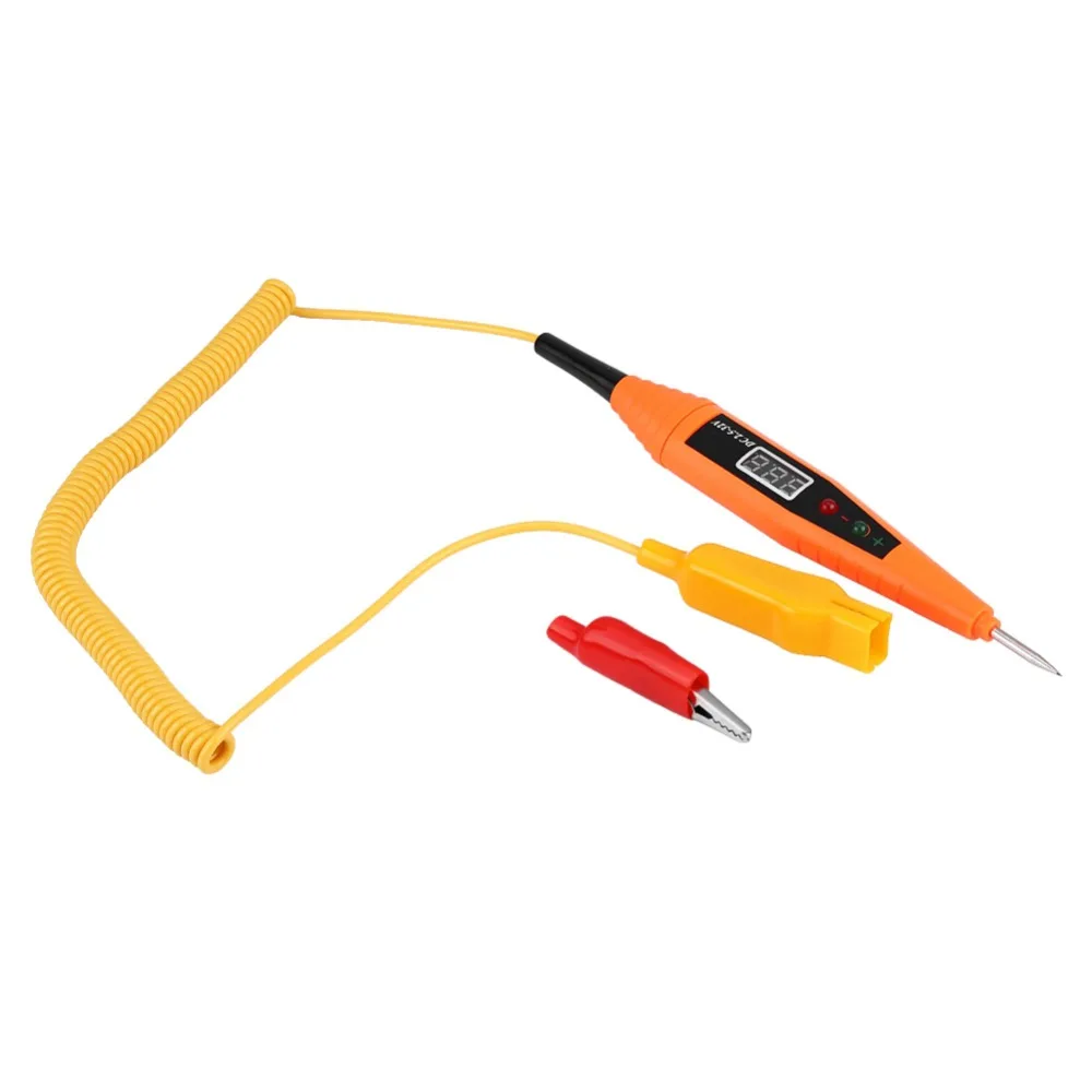 New 2.5-32V Digital Circuit Tester Orange LCD Digital Display Voltage Test Probe Circuit Voltage Tester Auto Repair
