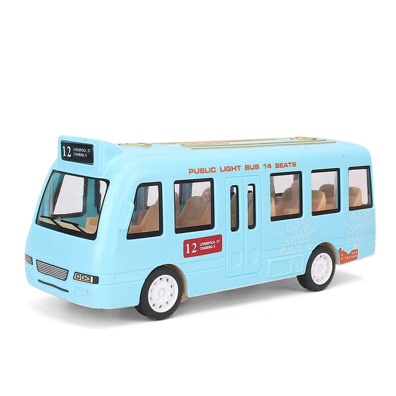 New Children's City Bus Double-decker Bus Car Toy Light Universal Walking Music Electric Car Simulation Car Toy Model Boy Gift