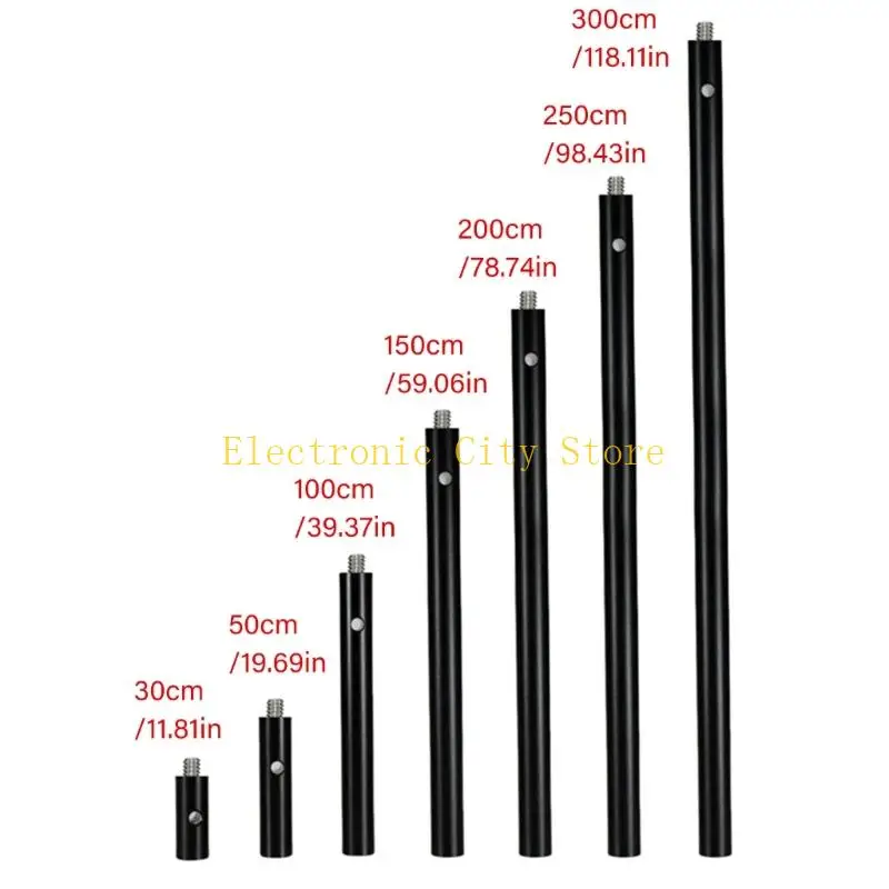 Aluminum Threaded Extension Bar Double 1/4Inch Screw Ends For Securing Camera Gear To Tripod Mounts Studio Accessories