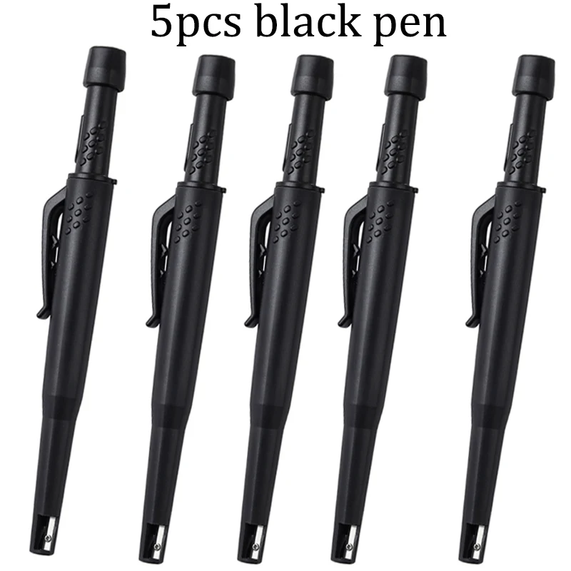5 Teile/satz Solide Zimmermann Bleistift Set 2,8mm Tiefe Loch Mechanische Bleistift Marker Mit Gebaut in Spitzer Für Holzbearbeitung architekt