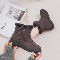 Stivali Donna Stivaletti impermeabili per scarpe invernali Donna Tenere al caldo Botines da neve Donna 2022 Cerniera di lusso Inverno Botas Mujer