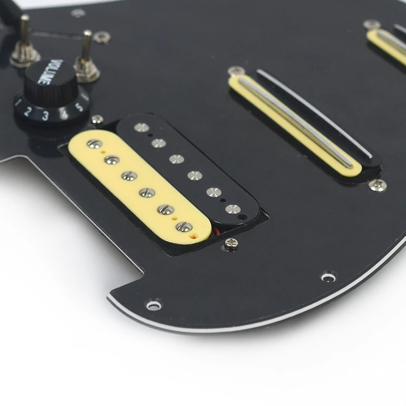 Left Hand SSH Electric Guitar Pickguard Two Mini Humbucker +ONE Humbucker(9K/9K/15K)+Silence Switch Loaded Prewired Scratchplate