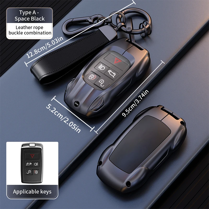 Zinc Alloy Car Remote Smart Key Cover Case Shell For Land Rover Range Rover Evoque Discovery Sport Velar For Jaguar XE E-PACE XF