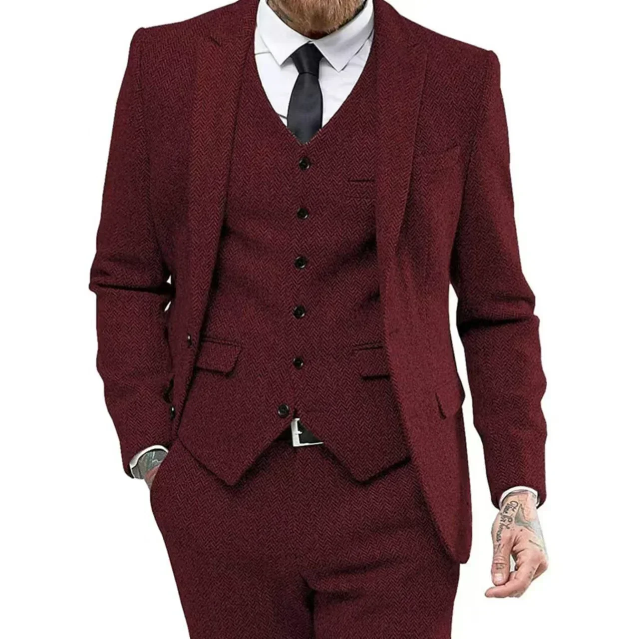 wine red 3pcs