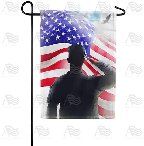 American Forever Happy Veterans Day Garden Flag - Thank You American Heroes Military Soldiers Armed Forces Veterans Salute USA F