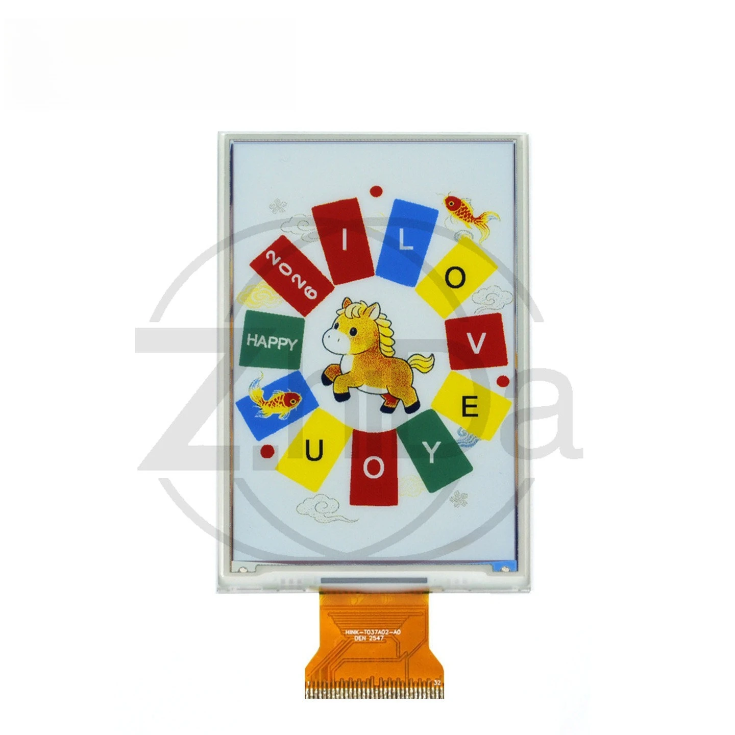 3.7 Inch Color E6 E‑Paper Display Module, High Resolution 480x720 E‑ink Screen GDEH037E01 Electronic Display Accessories