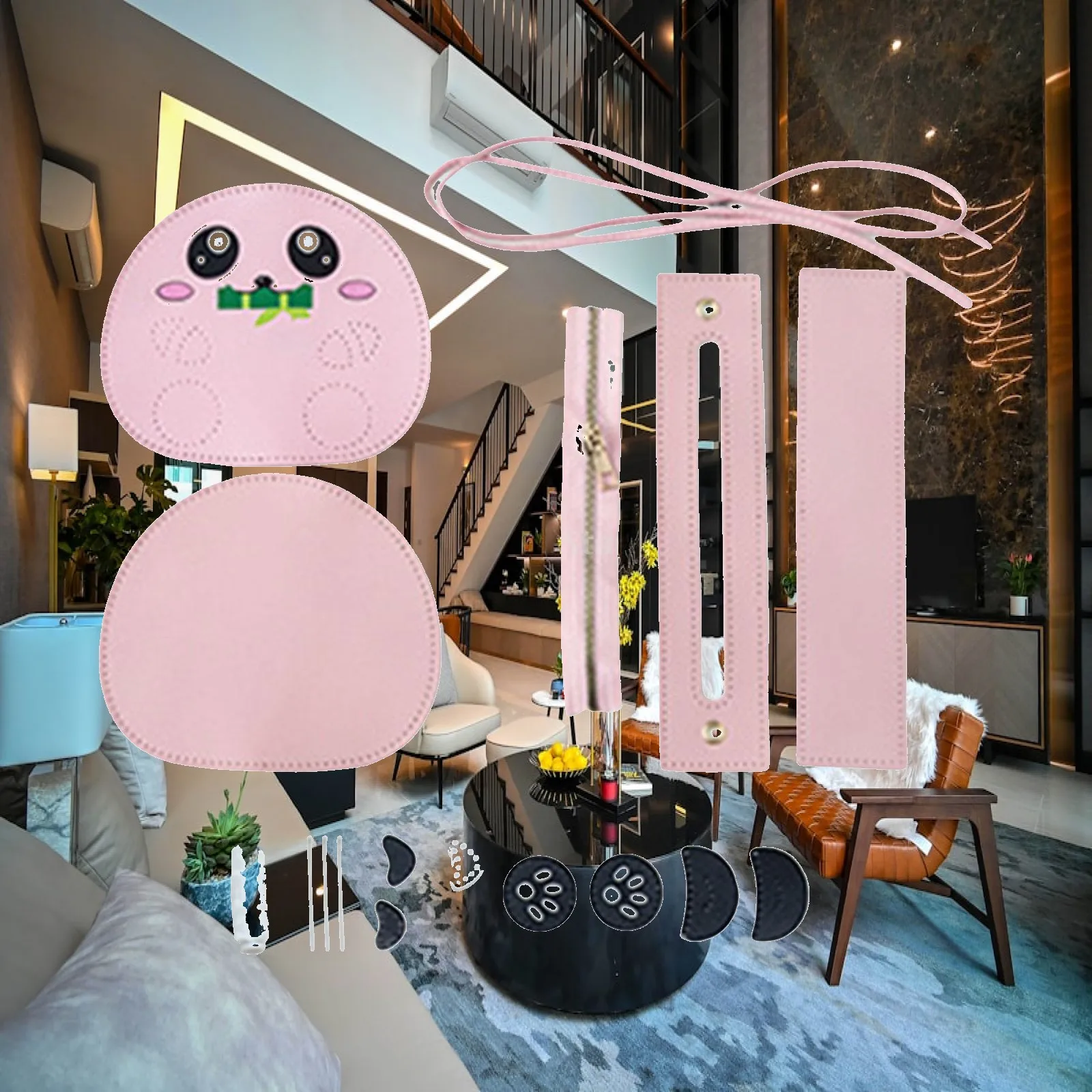 DIY Leather Bag Making Handmade Panda Shaped Woven Bag Gifts for Friends