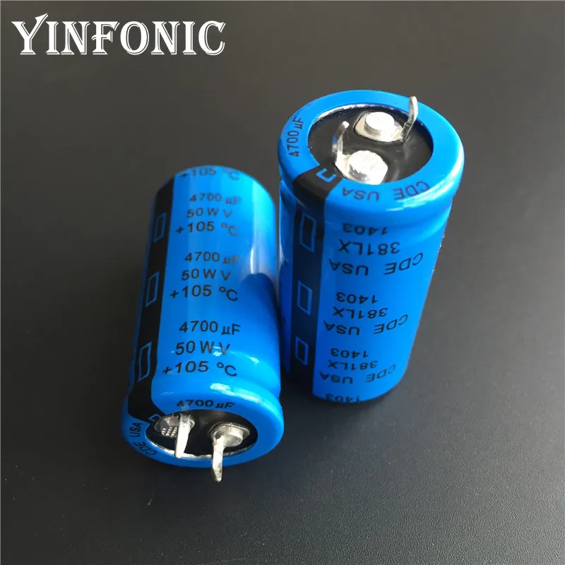 

10pcs 4700uF 50V4700uf CDE 381LX 22x45mm 50V4700uF Snap-in PSU Aluminum Electrolytic capacitor