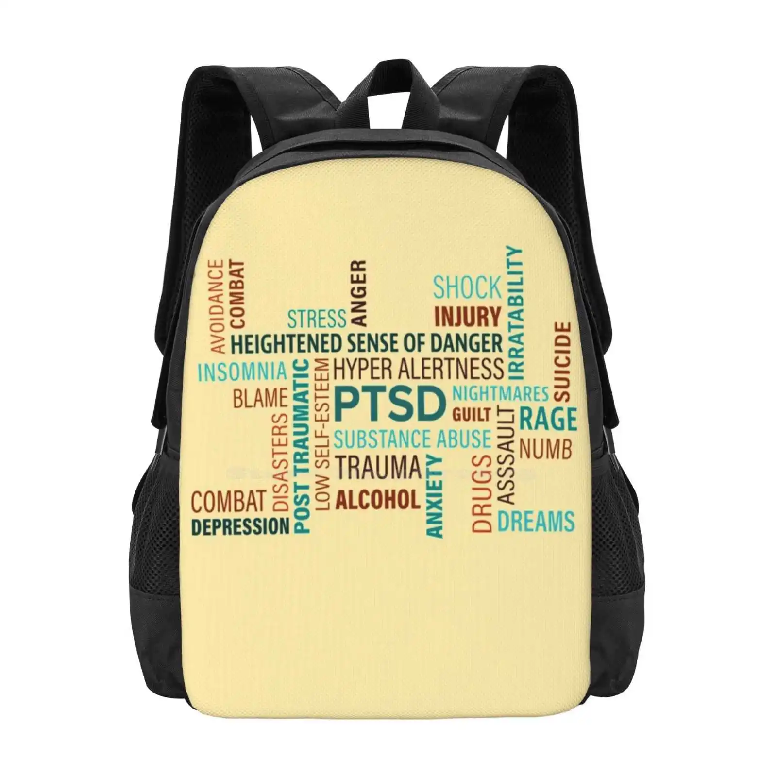 

Ptsd Awareness Hot Sale Schoolbag Backpack Fashion Bags