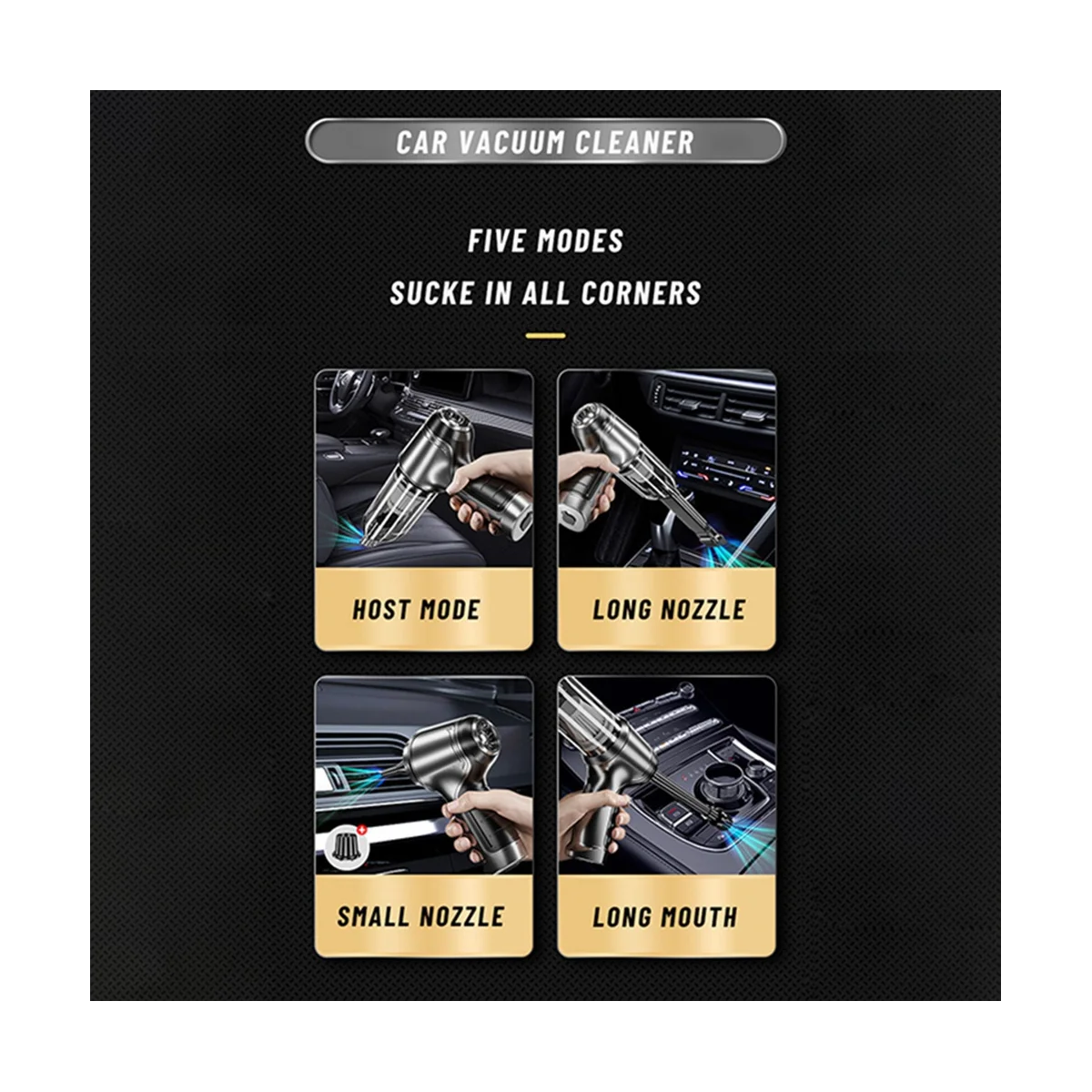 مكنسة كهربائية محمولة لاسلكية للسيارات ، الماسك الغبار السيارة ، شفط الإعصار ، روبوت السيارات ، 95000PA